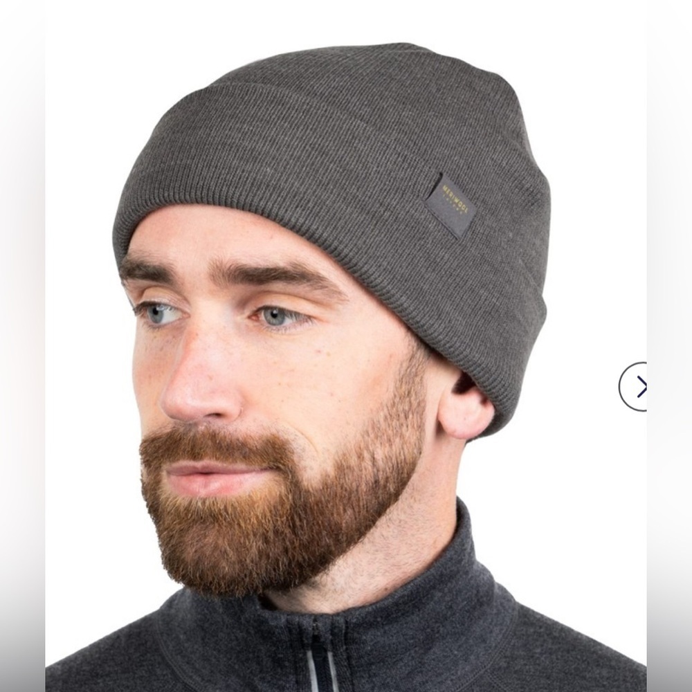 Meriwool Beanie for Men and Women Merino Wool Blend Ribbed Knit Winter Hat